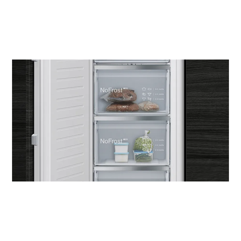Maximum capacity and precision: Siemens GI81NVEE0 built-in freezer 177.2 x 55.8 cm with flat hinge