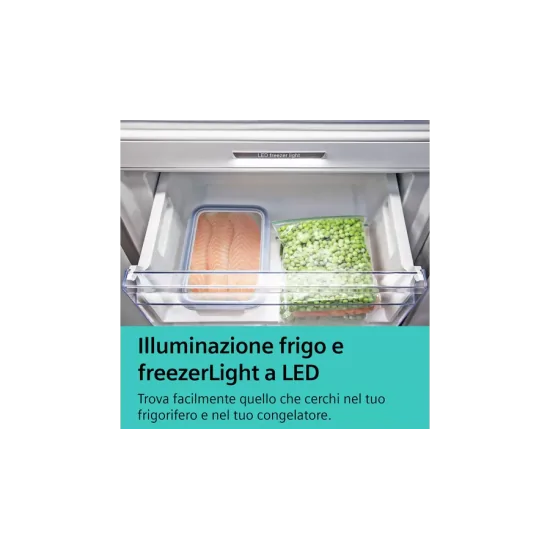Efficienza e stile: il frigorifero combinato da incasso Siemens KI96NSDD0 193.5 x 70.8 cm cerniera piatta soft.