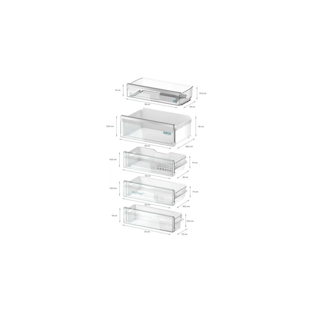Efficienza e stile: il frigorifero combinato da incasso Siemens KI96NSDD0 193.5 x 70.8 cm cerniera piatta soft.