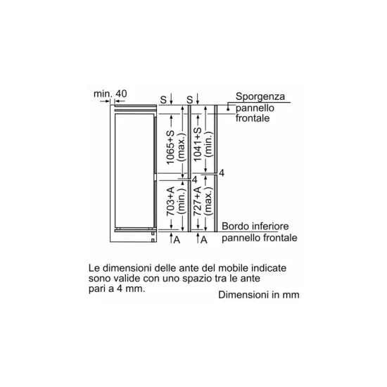 Effizienz und Stil mit dem eingebauten Kombikühlschrank KI86NSDD0 von Siemens: die perfekte Wahl für eine moderne Küche.
