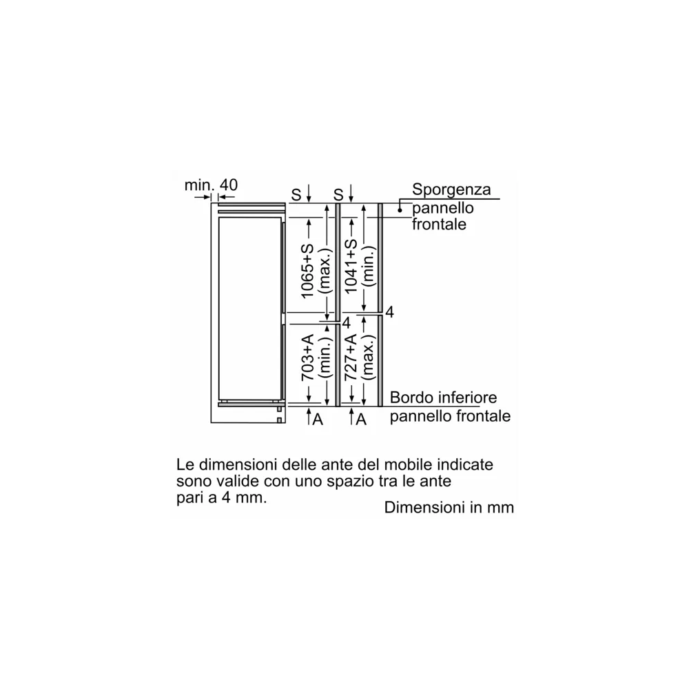 Effizienz und Stil mit dem eingebauten Kombikühlschrank KI86NSDD0 von Siemens: die perfekte Wahl für eine moderne Küche.