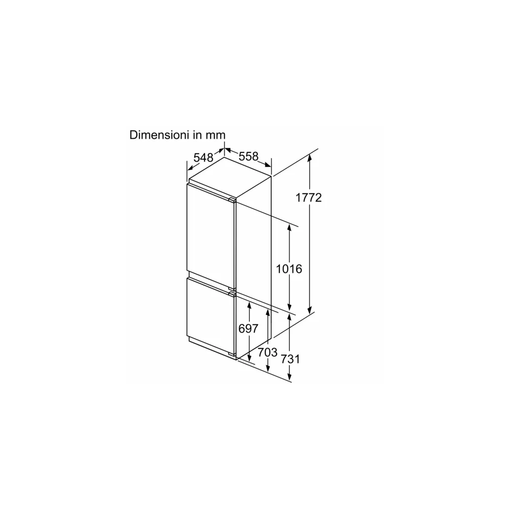 Eficiencia y estilo con frigorífico incorporado KI86NSDD0 Siemens: la elección perfecta para una cocina moderna.