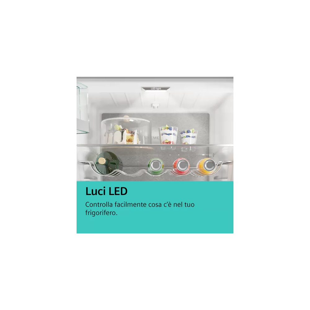 Efficiency and style with the Siemens KI86NSDD0 built-in combined refrigerator: the perfect choice for a modern kitchen.