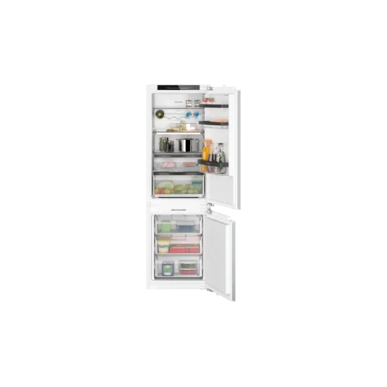 Efficiency and style with the Siemens KI86NSDD0 built-in combined refrigerator: the perfect choice for a modern kitchen.