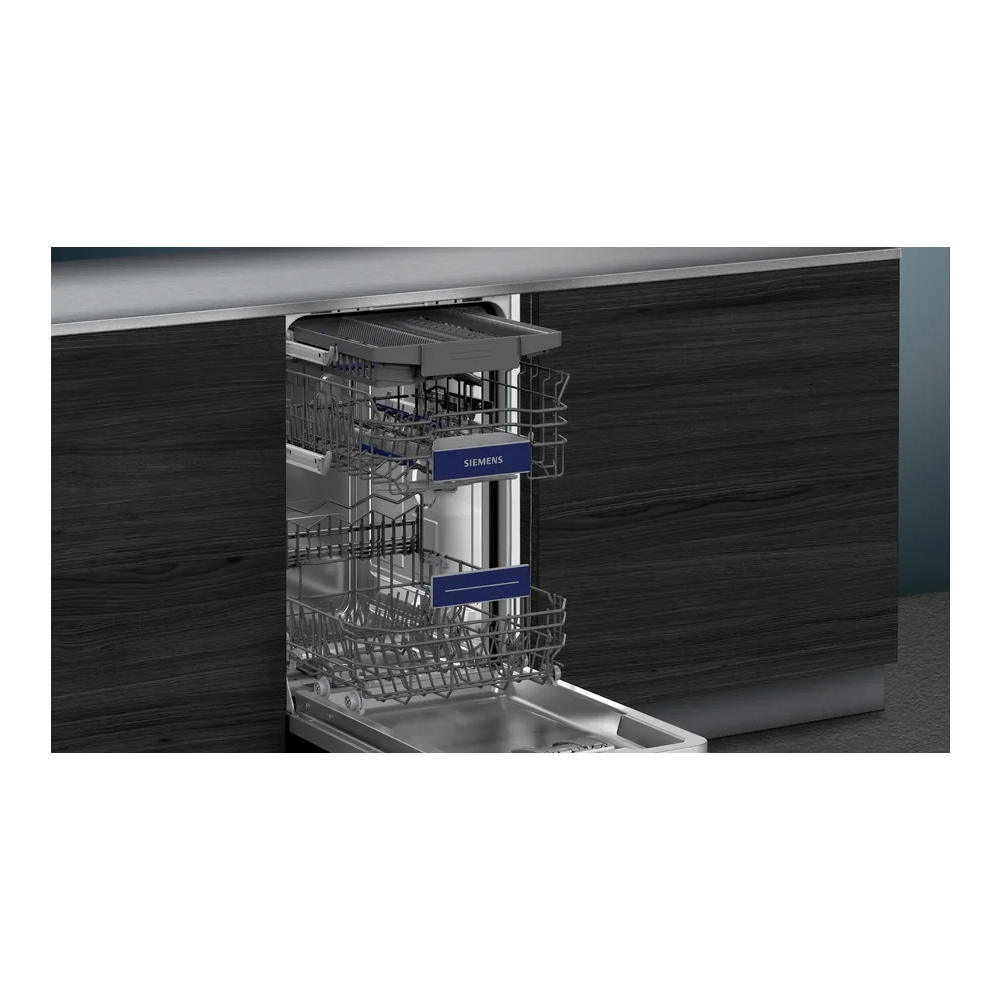 Efficacité et style combinés : découvrez le lave-vaisselle encastrable varioSliding 45 cm entièrement intégré SR73EX24ME de Siem