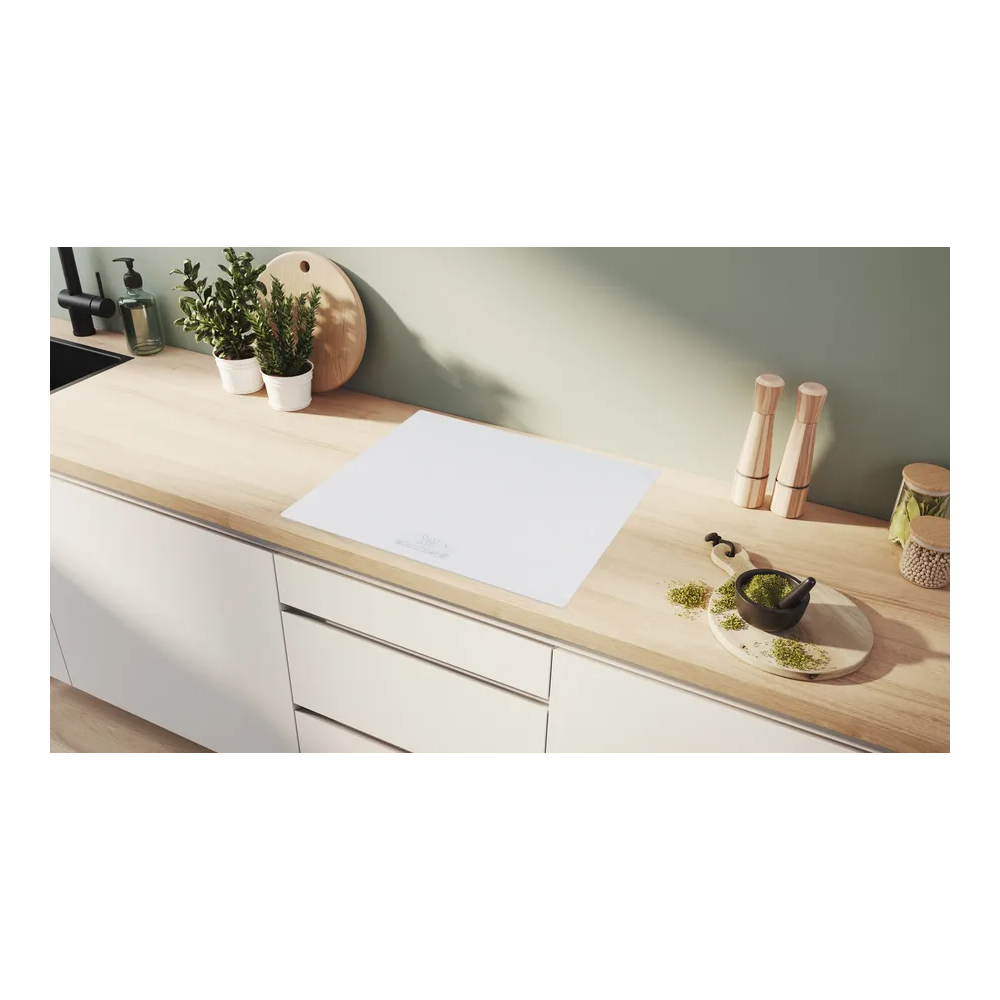 Bosch PUE612BB1J : Plaque à induction blanche élégante et fonctionnelle
