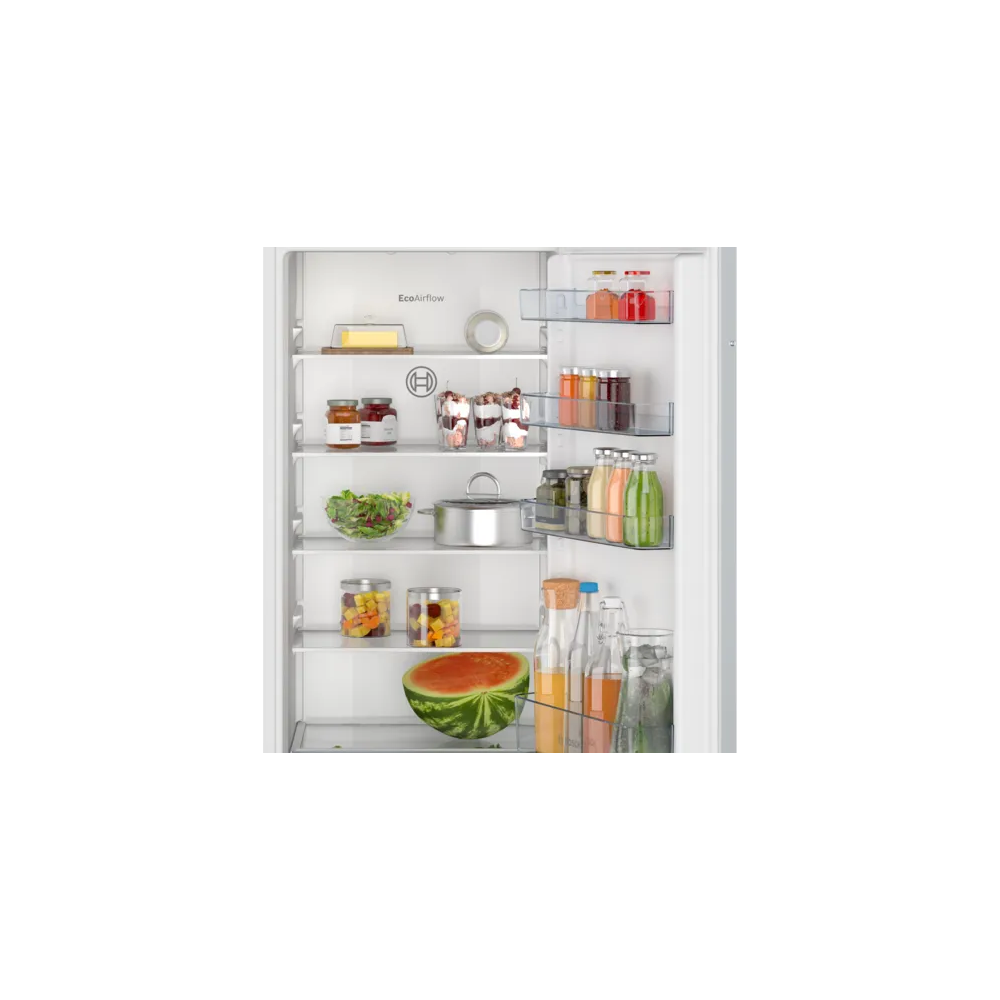 Bosch built-in single-door refrigerator: elegant and versatile, pull hinge for an unparalleled refrigeration experience.