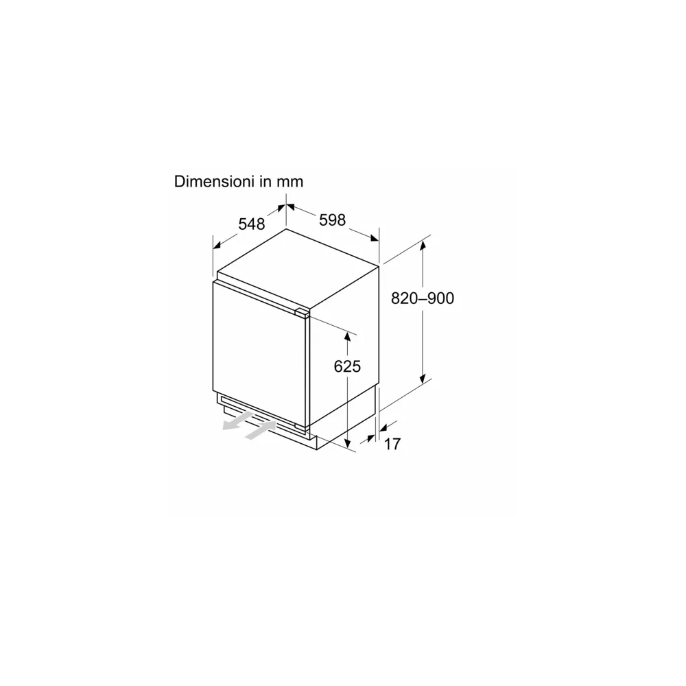 Frigorifero Sottotavolo Bosch Serie 4 KUR21VFE0 - Altezza 82 cm
