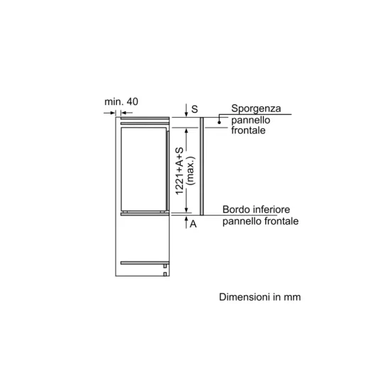 Bosch Serie 4 Einbau-Säulenkühlschrank KIL42NSE0 – 122 cm – kein Frost