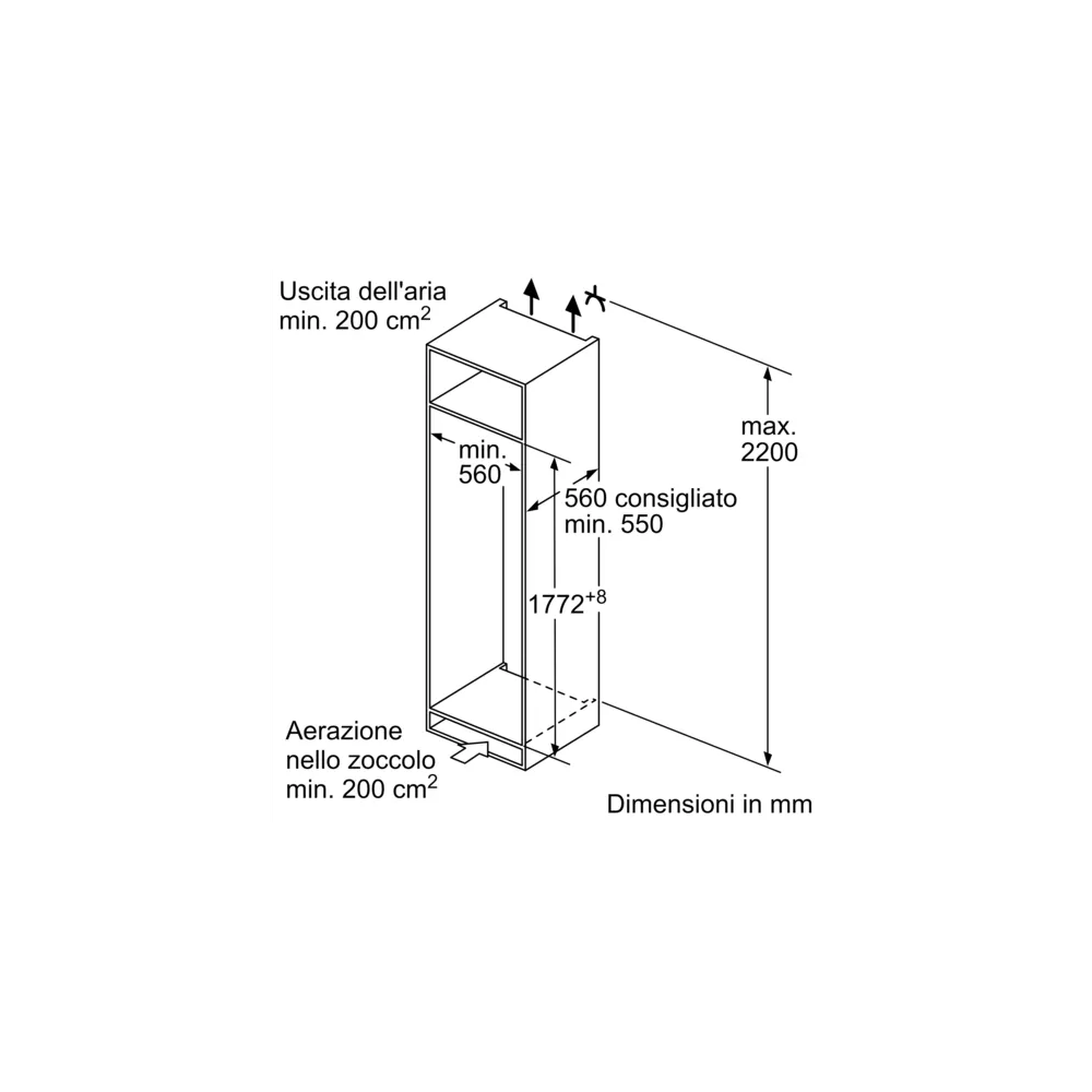 Efficienza ed eleganza: scopri il Frigorifero Monoporta con Celletta da Incasso Bosch Serie 4 KIL82VFE0 per una conservazione ot