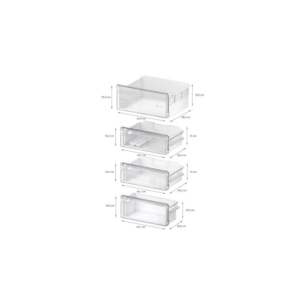 Frigorifero Combinato da Incasso Bosch KBN96NSE0 - 194 cm - 383 litri - Classe E - No Frost