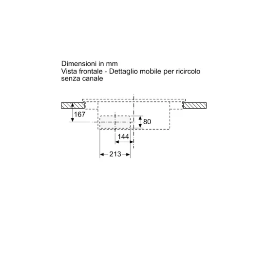 Piano cottura a induzione Bosch PVS611B16E con cappa aspirante integrata 60 cm