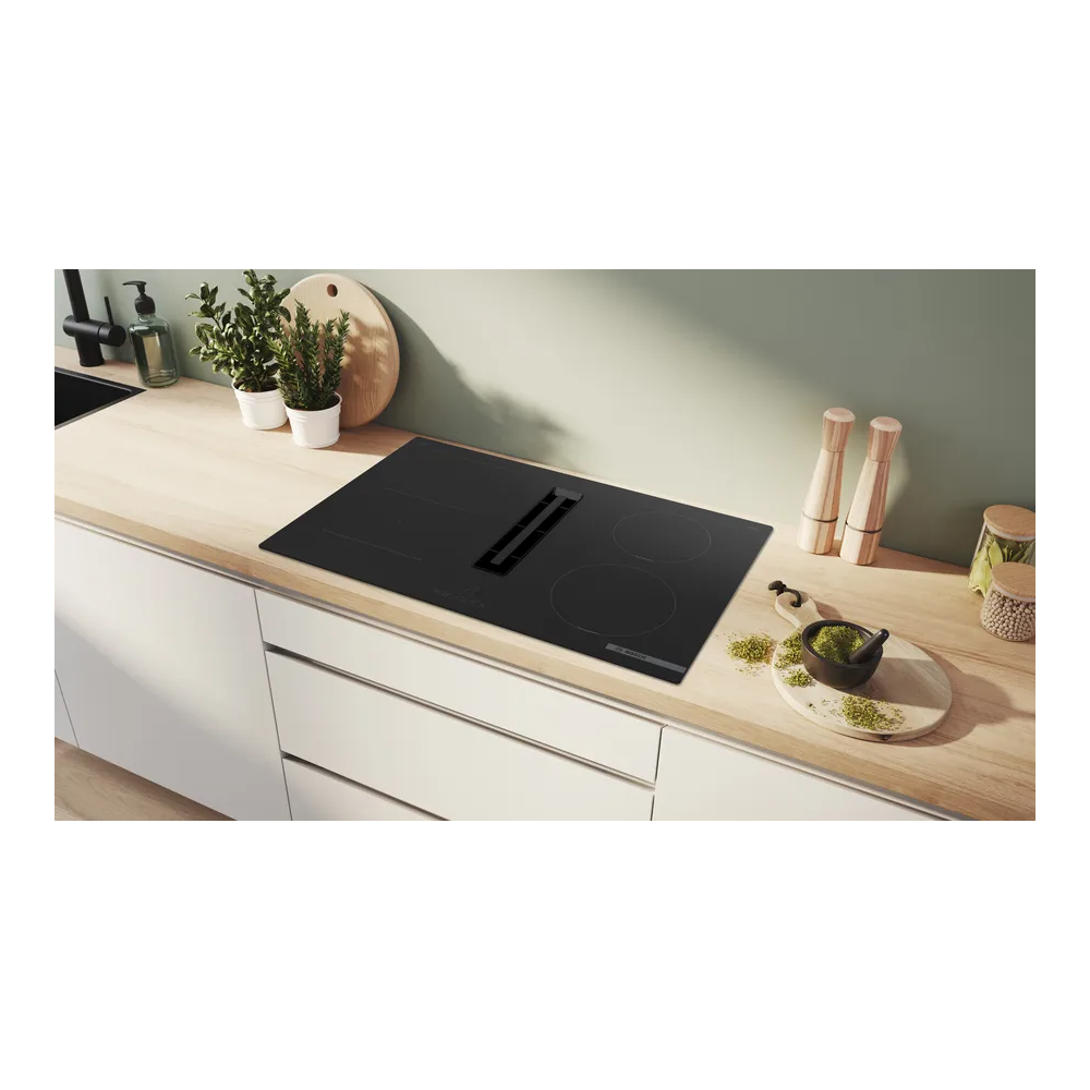 Plaque à induction aspirante Bosch PVS811B16E : cuisiner avec style, efficacité et praticité