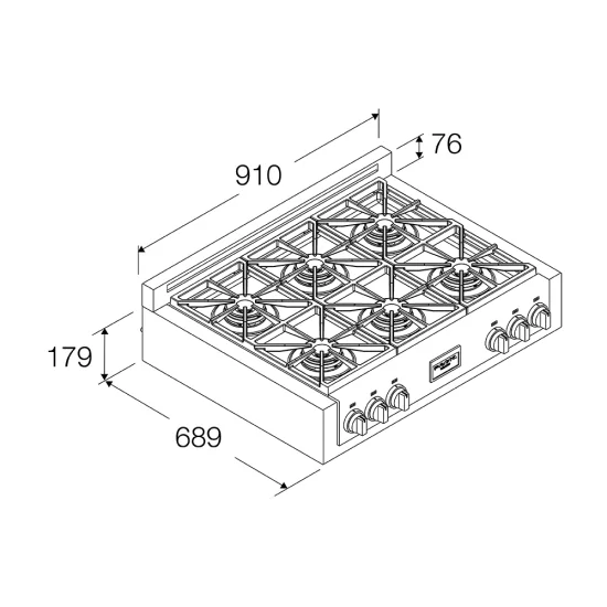 Fulgor Milano presenta el plan de gas Slot FSRT 3606 G X: la opción ideal para una cocina profesional de alto nivel.