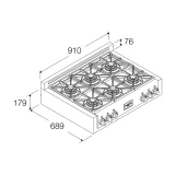 Fulgor Milano presents the Slot FSRT 3606 G X gas hob: the ideal choice for a high-level professional kitchen.