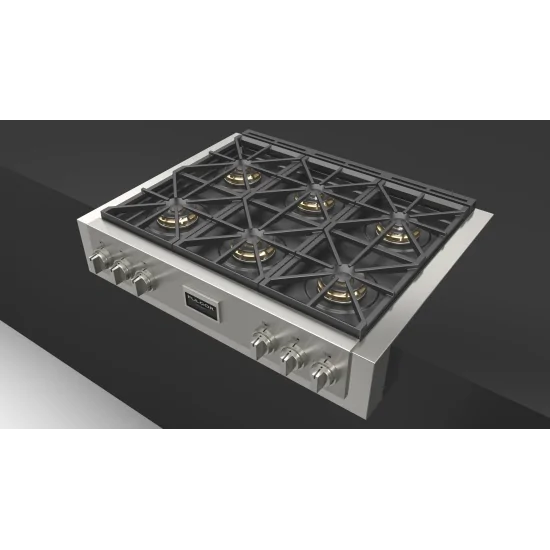 Fulgor Milano presenta el plan de gas Slot FSRT 3606 G X: la opción ideal para una cocina profesional de alto nivel.