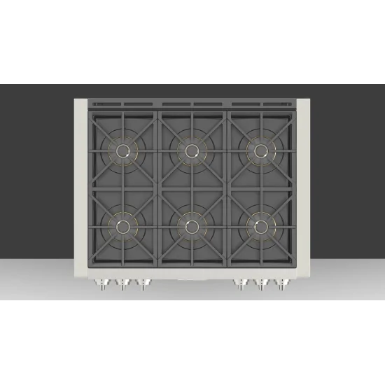 Fulgor Milano präsentiert das Gaskochfeld Slot FSRT 3606 G X: die ideale Wahl für eine professionelle Küche auf hohem Niveau.