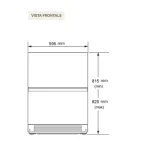 24-Zoll-Stahltürsatz. Unterbaukühlschrank