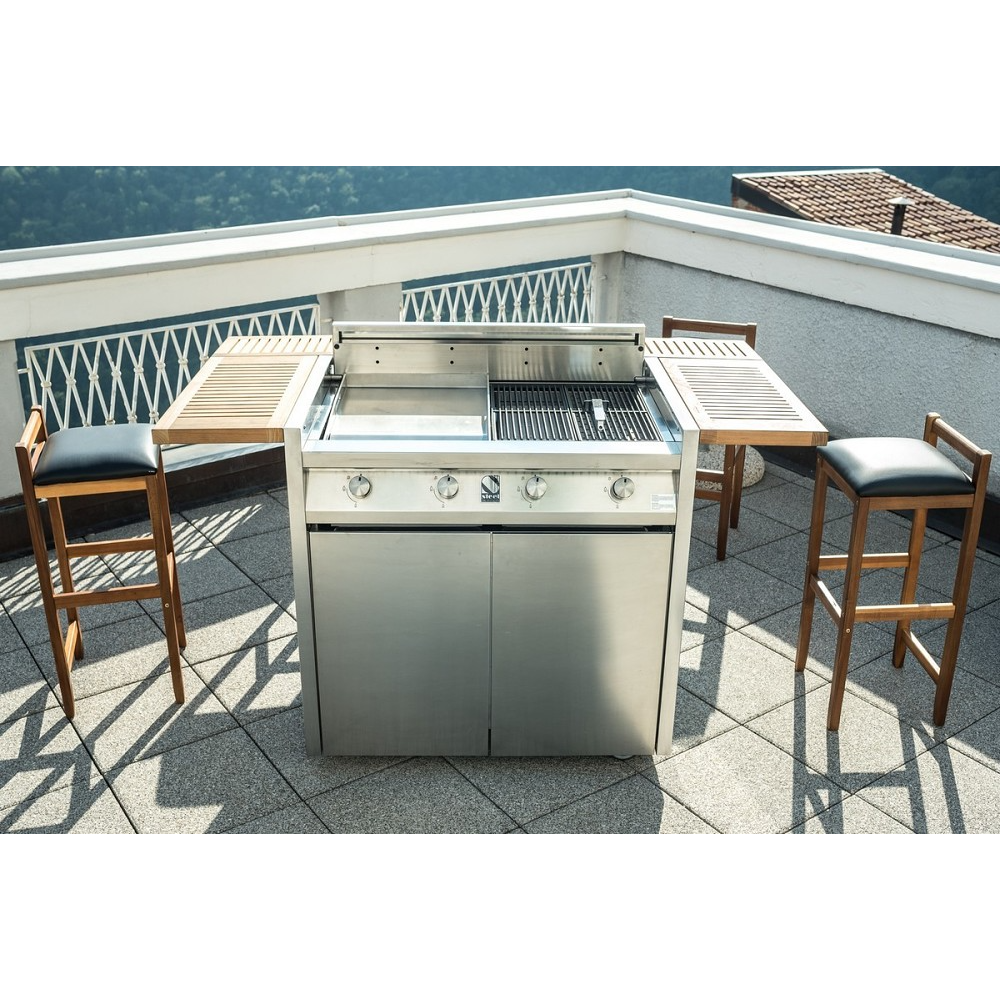 Werten Sie Ihre Grillabende im Freien mit I9C-4 GREEN 90 auf: die perfekte Mischung aus Design und Leistung von Steel Cucine für