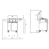Barbecue a gas Steel Cucine W7C-3 SWING 70 - Grigliate perfette in poco spazio