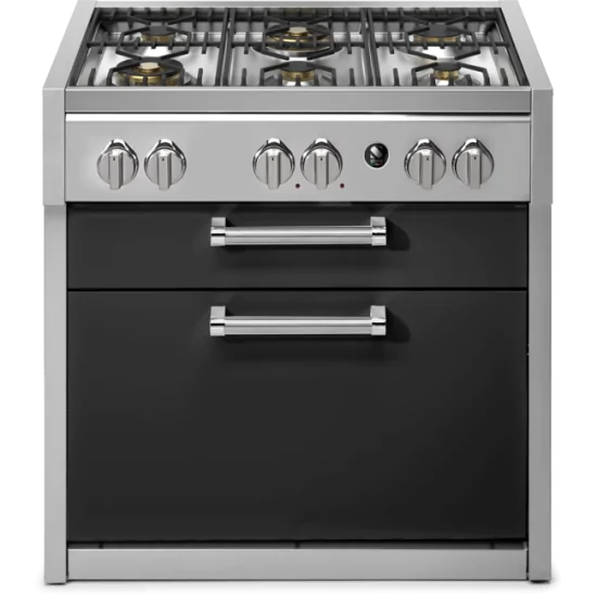发现Stainless钢铁和钢铁Cucine Anthracite的9C-6W 90厘米覆盖区:经过改良的开放生活