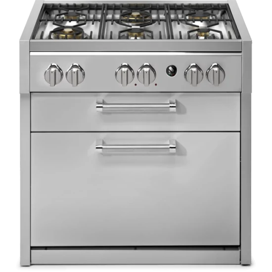 Discover the 90 cm G9C-6W cooking block in stainless steel and anthracite by Steel Cucine: perfect for refined outdoor living.