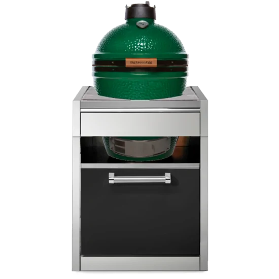 Découvrez le Barbecue G7C-BGE 70 cm Kamado Big Green Egg en inox et anthracite par Steel Cucine - l'élégance du BBQ d'extérieur 