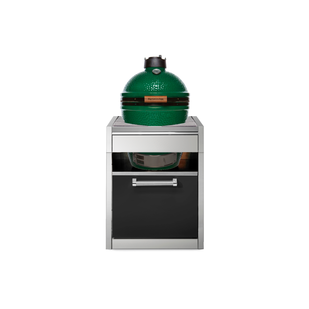 Découvrez le Barbecue G7C-BGE 70 cm Kamado Big Green Egg en inox et anthracite par Steel Cucine - l'élégance du BBQ d'extérieur 