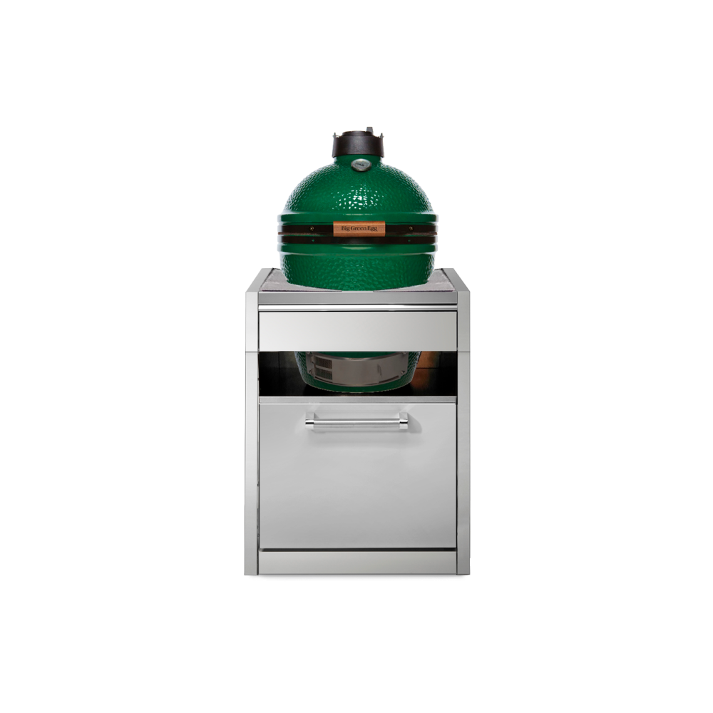Découvrez le Barbecue G7C-BGE 70 cm Kamado Big Green Egg en inox et anthracite par Steel Cucine - l'élégance du BBQ d'extérieur 