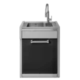 Praticité et résistance : découvrez le module évier 70 cm avec porte et 2 vasques extérieures G7S-L2 de Steel Cucine.