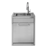 Praticità e resistenza: scopri il modulo lavello da 70 cm con sportello e 2 vasche outdoor G7S-L2 di Steel Cucine.