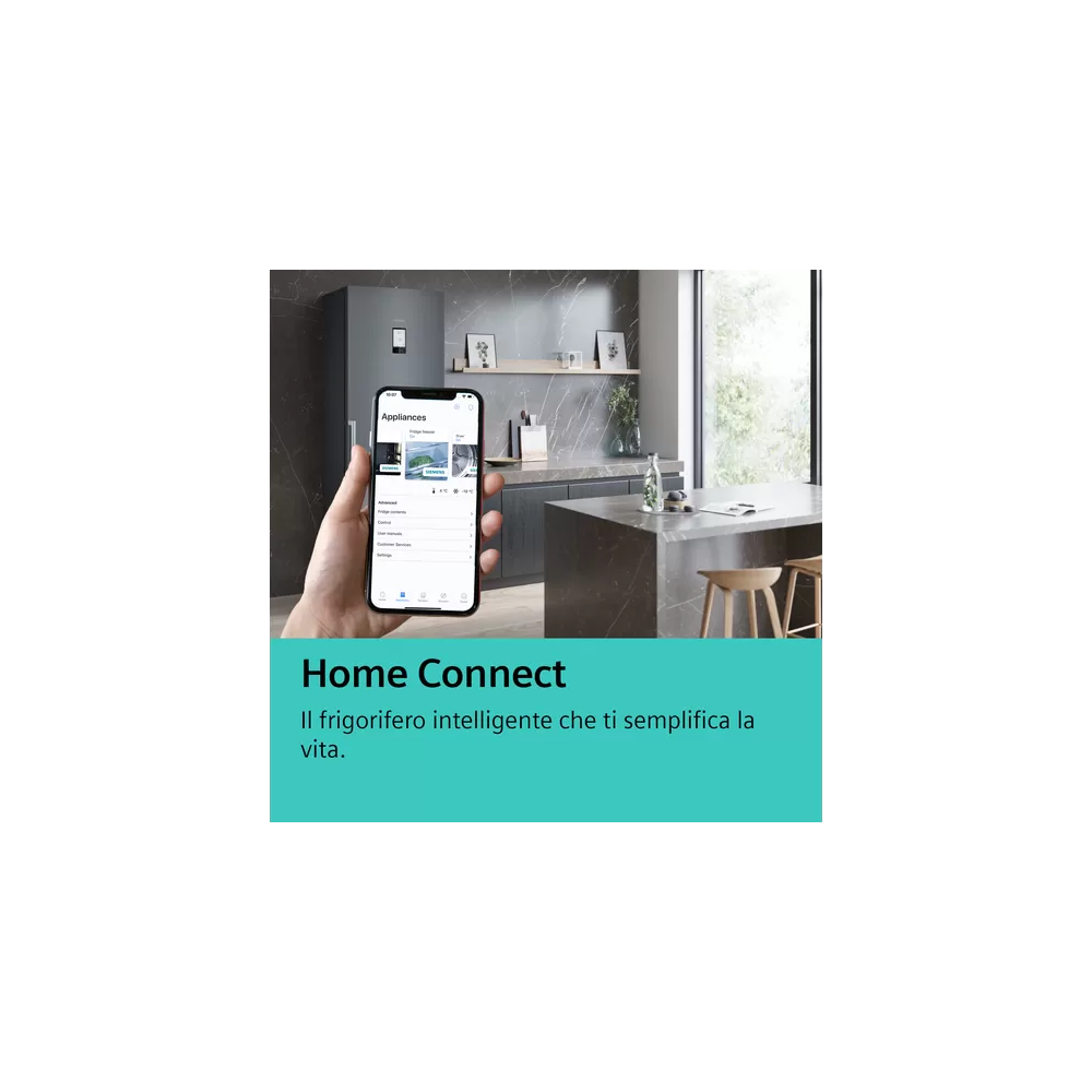 Massima efficienza e stile con il congelatore GU21NADE0 da incasso Siemens: cerniera piatta soft closing, 82x59.8 cm di dimensio