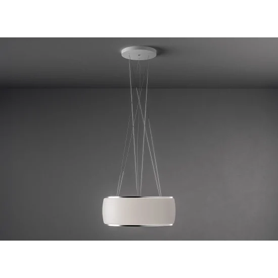 Soffio Falmec suspended hood: elegant design and superior functionality for your kitchen in satin white glass 58 cm