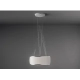 Cappa sospesa Soffio Falmec: design elegante e funzionalità superiore per la tua cucina in vetro bianco satinato 58 cm