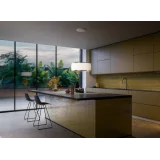 Cappa sospesa Soffio Falmec: design elegante e funzionalità superiore per la tua cucina in vetro bianco satinato 58 cm