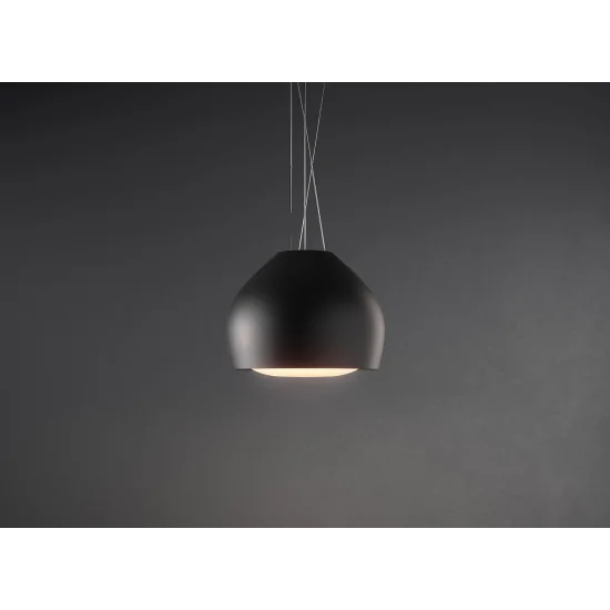 Sophie: the 54 cm ceiling-suspended hood in white, brass, pewter and anthracite - the touch of refinement signed by Falmec