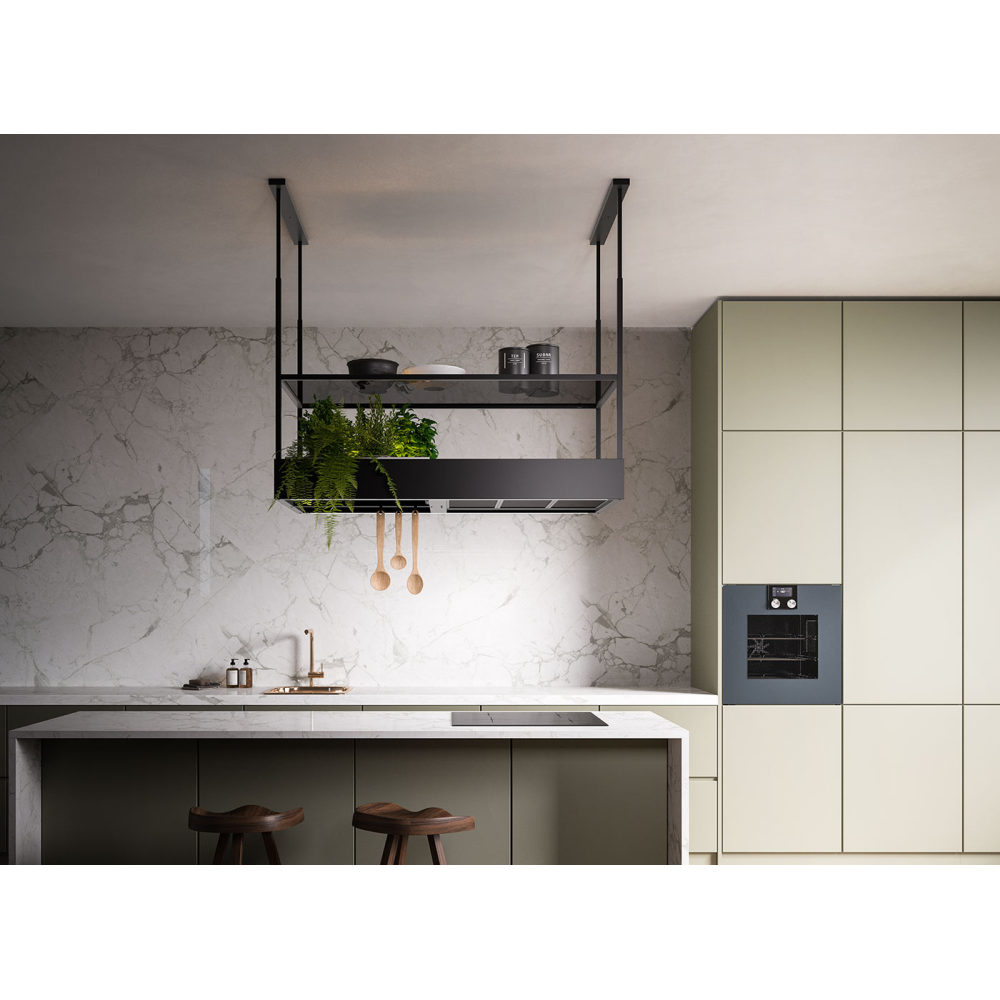 Falmec Spazio Island Hood 130 cm Mat Black | Elegant design and advanced features