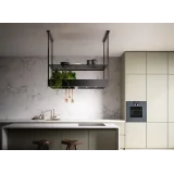 Falmec Spazio Hotte îlot 130 cm Noir Mat | Design élégant et fonctionnalités avancées