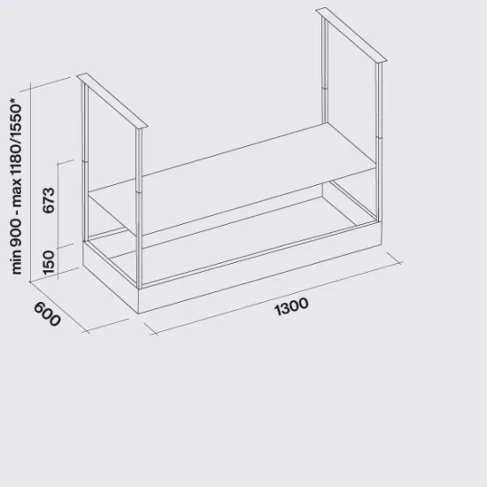 Falmec Spazio Hotte îlot 130 cm Noir Mat | Design élégant et fonctionnalités avancées