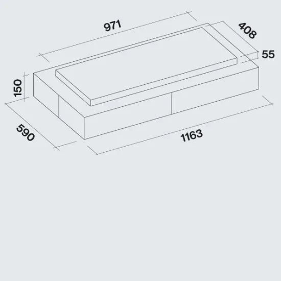 Falmec Cappa Isola Vega Soffitto 115 cm | Design minimal e massima efficienza