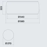 Hotte suspendue Soffio Falmec : design élégant et fonctionnalité supérieure pour votre cuisine en verre blanc satiné 58 cm