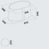 Falmec Zephiro E.ion Isola 67 cm: the extractor hood that purifies the air