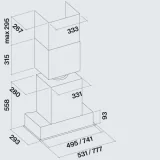 Falmec Gruppo Incasso NRS 50 cm | Cappa da incasso silenziosa e performante
