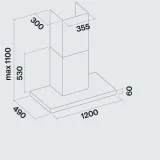 falmec hood wall plane NRS 120 cm