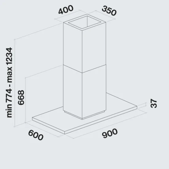 falmec ZENITH NRS Hotte îlot 90 cm