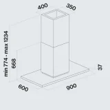 falmec ZENITH NRS Inselhaube 90 cm