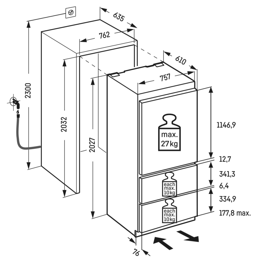 Liebherr ECBNe7870-001 Congelador combinado de frigorífico, NoFrost, BioFresh, Ice Maker Duegstore.com