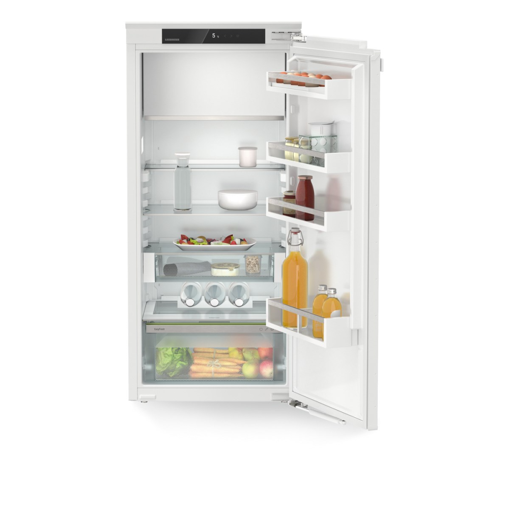 Optimize your space with the innovative Liebherr IRd 4121 recessed refrigerador, height adjusted from 121.6 to 123,1 cm.