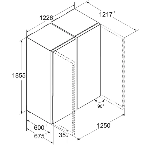 Liebherr XRFsf 5225 Frigo Side by Side, 121 cm, 无 Frost QQ DueG 存储器