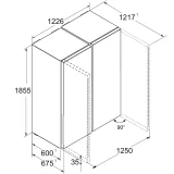 Liebherr XRFsf 5225 Frigo Side by Side, 121 см, No Frost